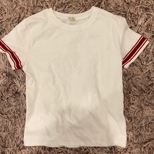 brandy Melville red and white shirt